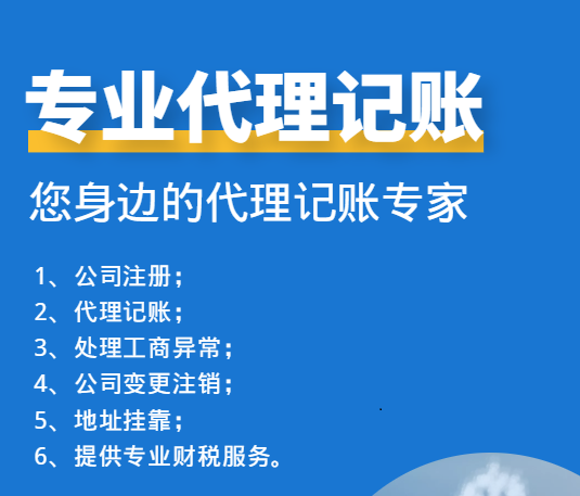 財(cái)務(wù)代理記賬報稅公司